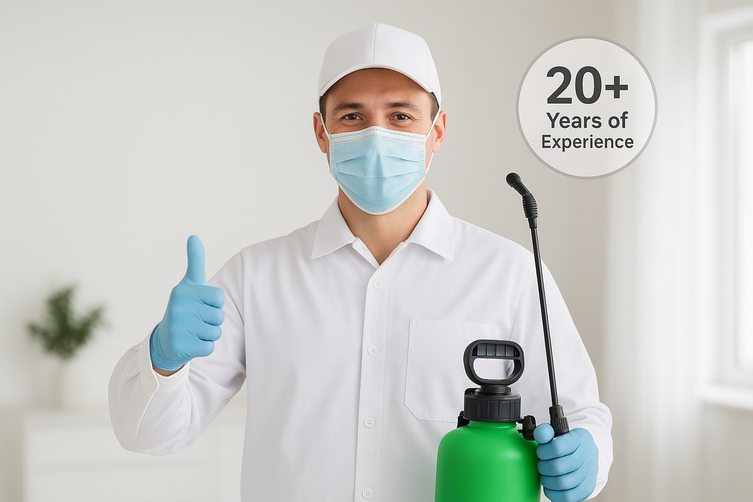 Experienced Pest Control Specialist at Work